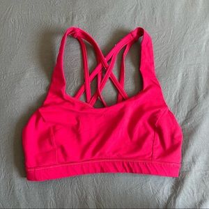 red lululemon sports bra